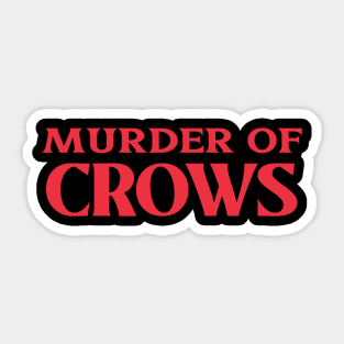 Murder of Crows Animal Bird Collective Nouns Sticker